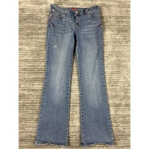 Americana Blues Jeans Women 15 Blue Bootcut Mid‎ Rise Embroidered Stretch Denim